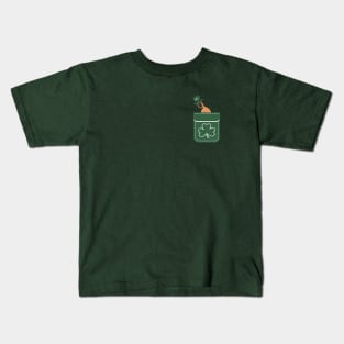 Belgian Malinois in Shamrock Saint Patrick's Day Pocket Kids T-Shirt